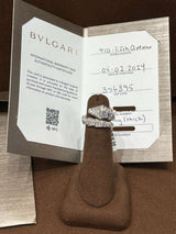 Bulgari Serpenti Viper One-Coil Full Pave Diamonds Snake Ring 18k White Gold