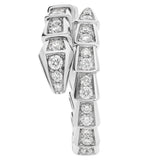 Bulgari Serpenti Viper One-Coil Full Pave Diamonds Small Ring 18k White Gold
