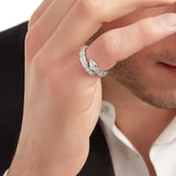 Bulgari Serpenti Viper One-Coil Full Pave Diamonds Small Ring 18k White Gold