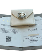 Bulgari Serpenti Viper One-Coil Full Pave Diamonds Small Ring 18k White Gold