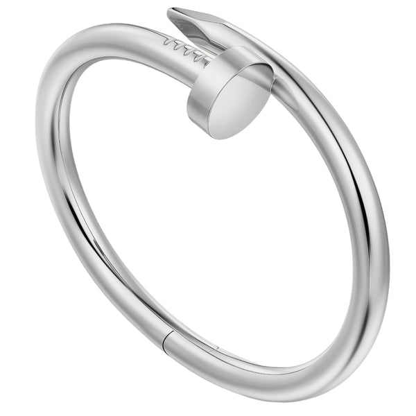Cartier Juste un Clou Nail Bracelet Bangle Large Model 17 Size 18K White Gold
