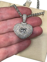 Chopard Happy Diamonds 2.50 Carat 18K White Gold VVS Diamond Pendant Necklace
