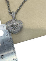 Chopard Happy Diamonds 2.50 Carat 18K White Gold VVS Diamond Pendant Necklace