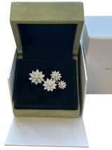 Van Cleef & Arpels 1.18ct Lotus Between the Finger 4 Flowers Ring 18K White Gold