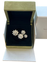 Van Cleef & Arpels 1.18ct Lotus Between the Finger 4 Flowers Ring 18K White Gold