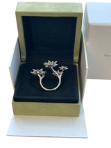 Van Cleef & Arpels 1.18ct Lotus Between the Finger 4 Flowers Ring 18K White Gold