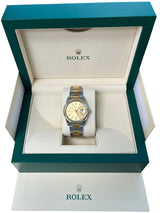 Rolex Datejust 36mm Champagne Dial Two-Tone Yellow Gold Oystersteel Watch 126203