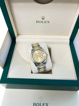 Rolex Datejust 36mm Champagne Dial Two-Tone Yellow Gold Oystersteel Watch 126203
