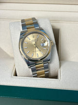 Rolex Datejust 36mm Champagne Dial Two-Tone Yellow Gold Oystersteel Watch 126203