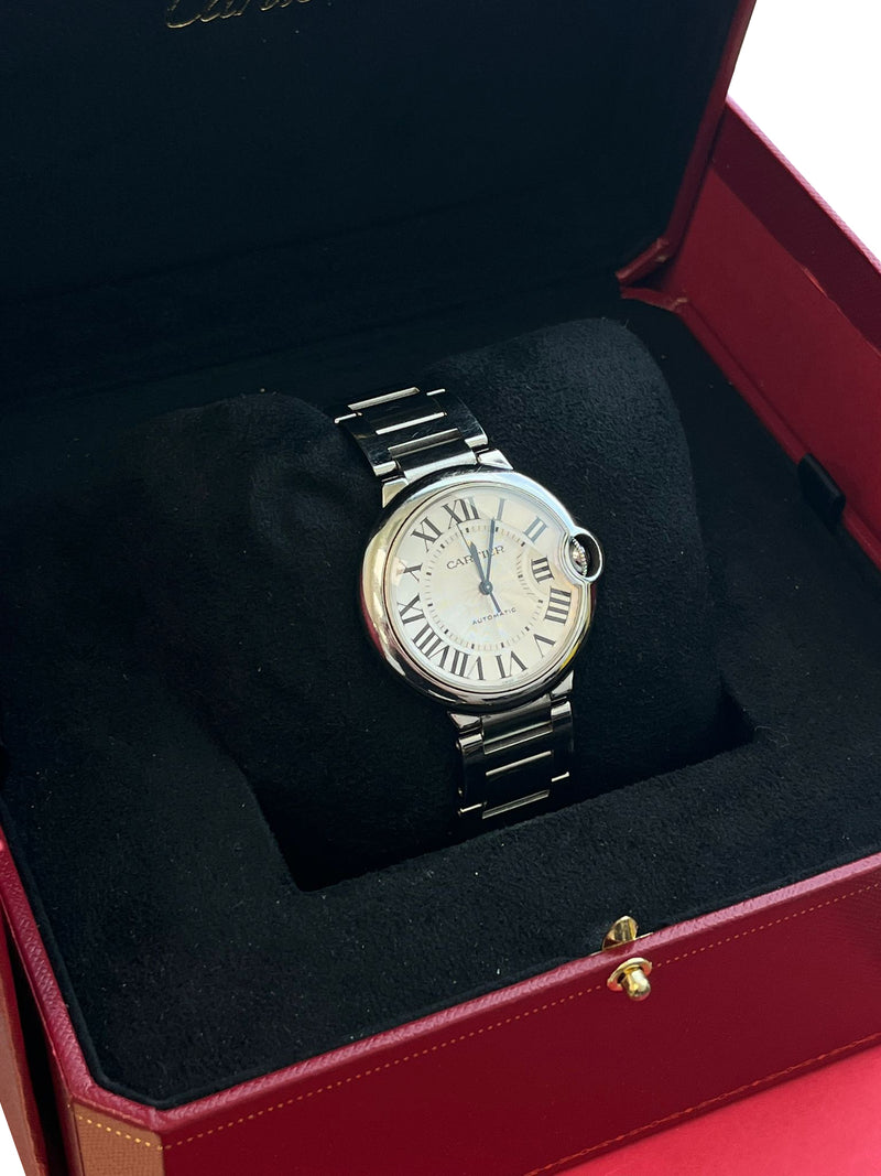 Cartier Ballon Bleu de Cartier 36mm Guilloche Dial Mechanical Watch WSBB0048