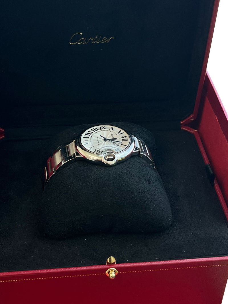 Cartier Ballon Bleu de Cartier 36mm Guilloche Dial Mechanical Watch WSBB0048