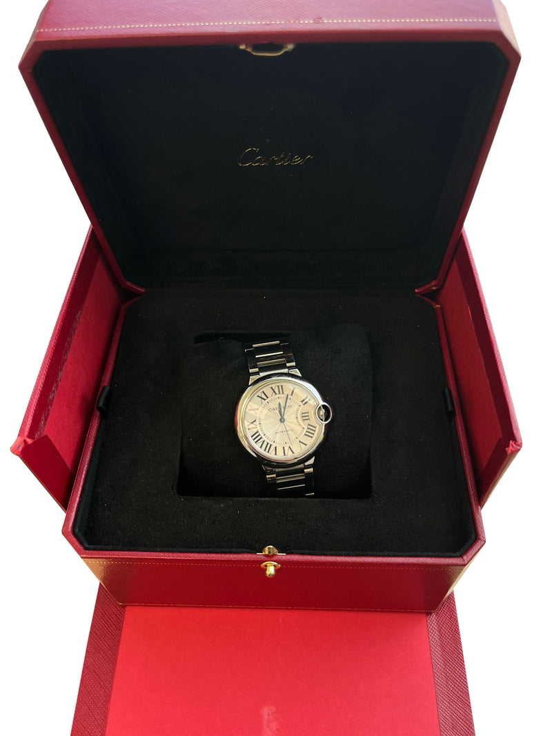 Cartier Ballon Bleu de Cartier 36mm Guilloche Dial Mechanical Watch WSBB0048