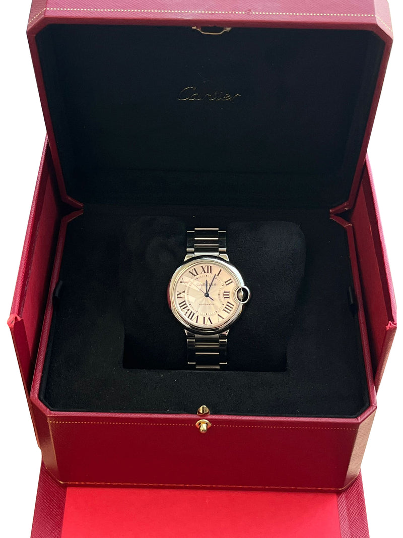 Cartier Ballon Bleu de Cartier 36mm Guilloche Dial Mechanical Watch WSBB0048