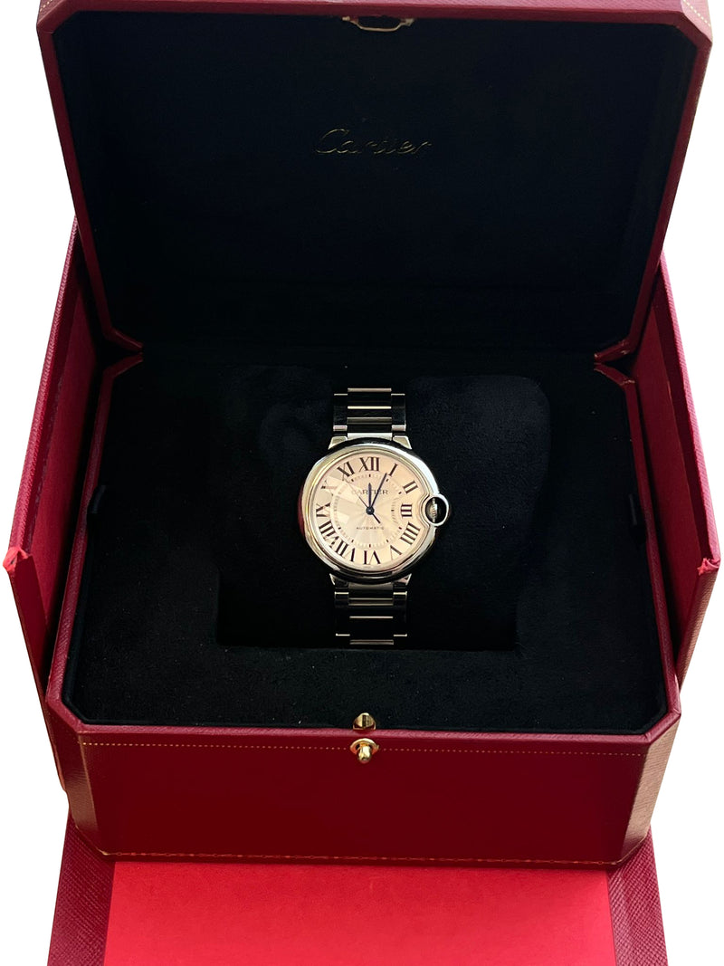 Cartier Ballon Bleu de Cartier 36mm Guilloche Dial Mechanical Watch WSBB0048