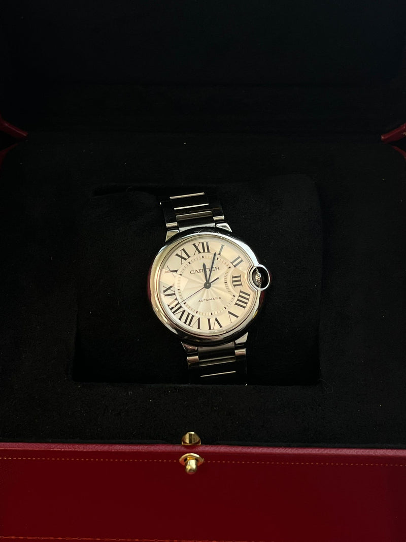 Cartier Ballon Bleu de Cartier 36mm Guilloche Dial Mechanical Watch WSBB0048