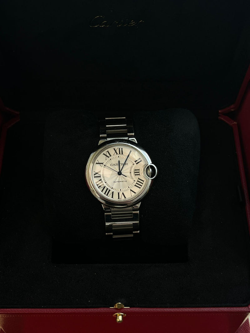 Cartier Ballon Bleu de Cartier 36mm Guilloche Dial Mechanical Watch WSBB0048