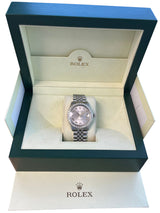 Rolex Datejust 36mm Gold Steel Natural 2.5ct Diamond Bezel Jubilee Watch 16014