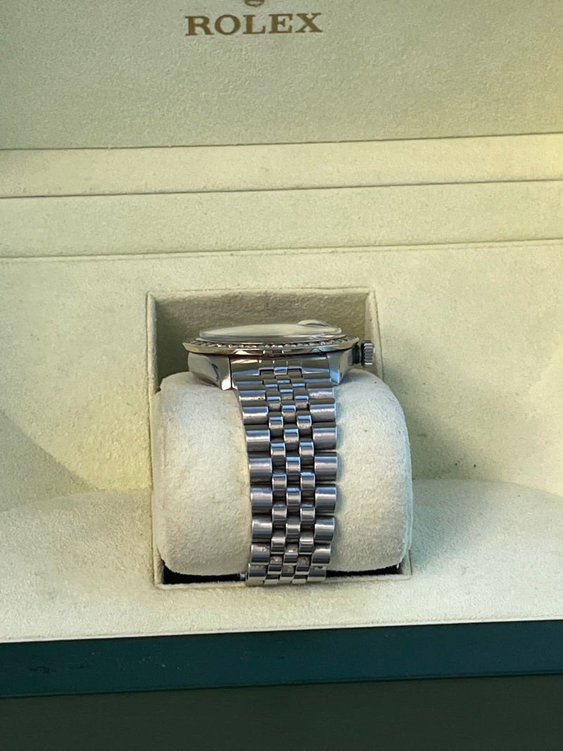 Rolex Datejust 36mm Gold Steel Natural 2.5ct Diamond Bezel Jubilee Watch 16014