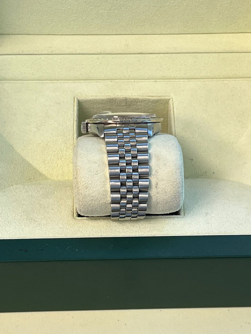 Rolex Datejust 36mm Gold Steel Natural 2.5ct Diamond Bezel Jubilee Watch 16014