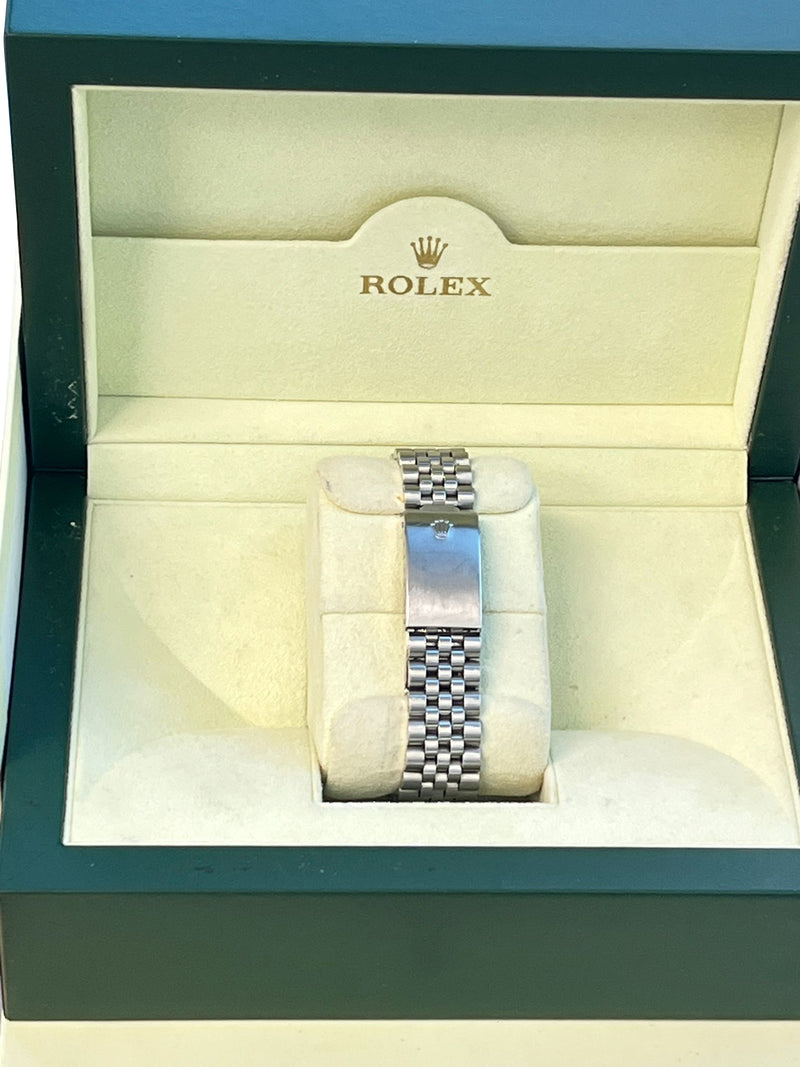 Rolex Datejust 36mm Gold Steel Natural 2.5ct Diamond Bezel Jubilee Watch 16014