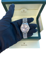 Rolex Datejust 36mm Gold Steel Natural 2.5ct Diamond Bezel Jubilee Watch 16014
