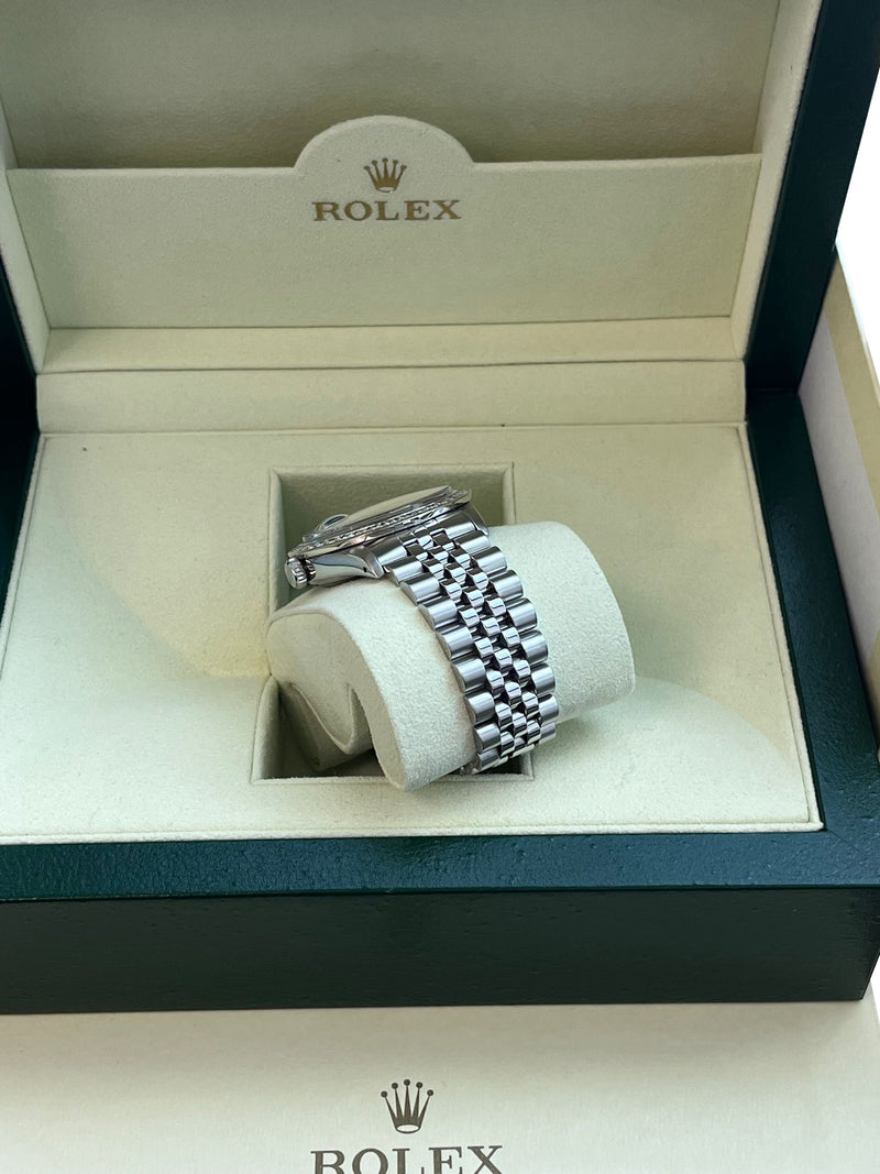 Rolex Datejust 36mm Gold Steel Natural 2.5ct Diamond Bezel Jubilee Watch 16014