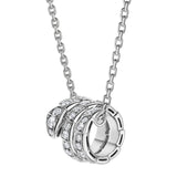 Bulgari Serpenti Viper Necklace 18K White Gold 0.63ct Full Pave Diamond Pendant