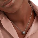 Bulgari Serpenti Viper Necklace 18K White Gold 0.63ct Full Pave Diamond Pendant