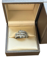 Bulgari Serpenti Viper Two-Coil Ring 1.32ct Full Pave Diamonds 18K White Gold