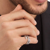 Bulgari Serpenti Viper Two-Coil Ring 1.32ct Full Pave Diamonds 18K White Gold