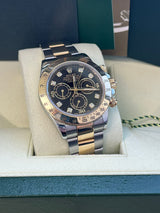 Rolex Cosmograph Daytona Diamond Black Dial Oystersteel Men's Watch 116523