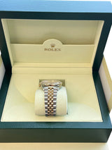 Rolex Datejust 36mm Mother Of Pearl Diamond Dial Bezel Gold Steel Watch 16233