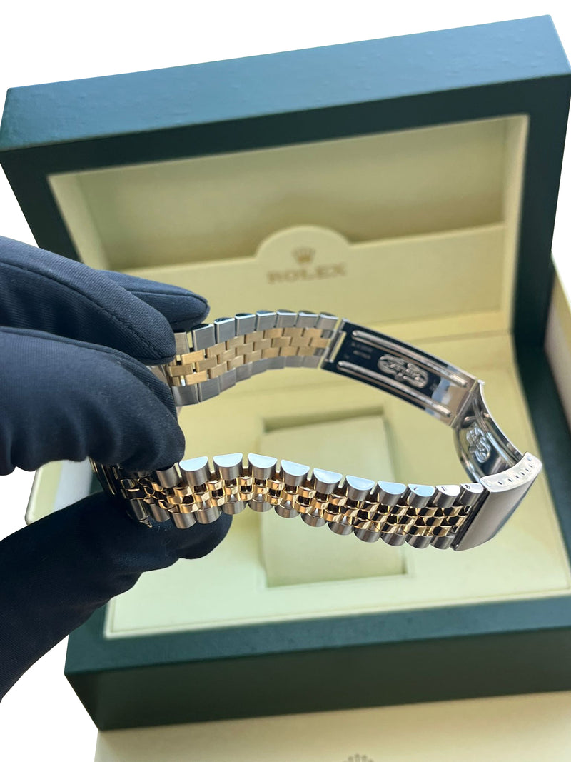 Rolex Datejust 36mm Mother Of Pearl Diamond Dial Bezel Gold Steel Watch 16233