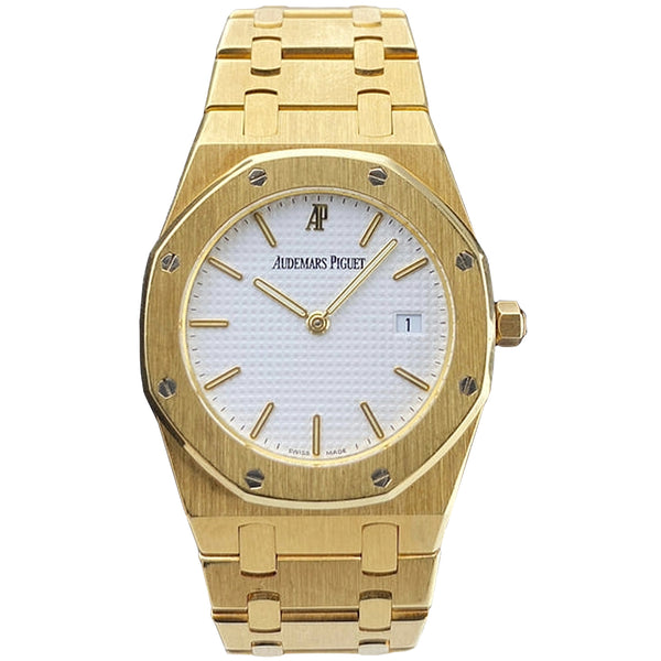Audemars Piguet Royal Oak 34mm White Dial 18K Yellow Gold Quartz Watch 56303BA