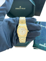 Audemars Piguet Royal Oak 34mm White Dial 18K Yellow Gold Quartz Watch 56303BA