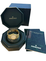 Audemars Piguet Royal Oak 34mm White Dial 18K Yellow Gold Quartz Watch 56303BA