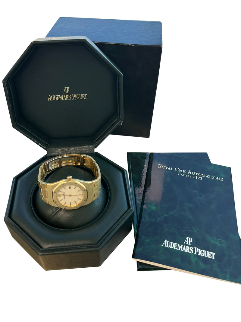 Audemars Piguet Royal Oak 34mm White Dial 18K Yellow Gold Quartz Watch 56303BA