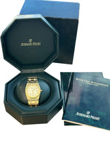 Audemars Piguet Royal Oak 34mm White Dial 18K Yellow Gold Quartz Watch 56303BA