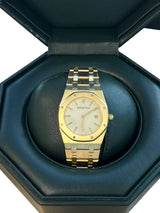 Audemars Piguet Royal Oak 34mm White Dial 18K Yellow Gold Quartz Watch 56303BA