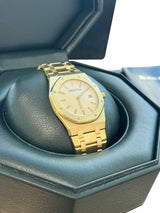 Audemars Piguet Royal Oak 34mm White Dial 18K Yellow Gold Quartz Watch 56303BA