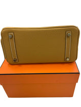Hermes Birkin 25 Natural Sable Maurice Stamp W Gold Hardware Handbag