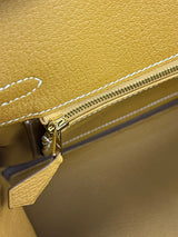 Hermes Birkin 25 Natural Sable Maurice Stamp W Gold Hardware Handbag