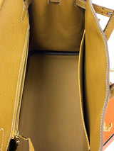 Hermes Birkin 25 Natural Sable Maurice Stamp W Gold Hardware Handbag