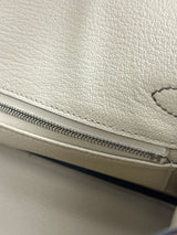 Hermes Birkin 25 Touch 3 Ostrich Calfskin Parchemin Palladium Hardware Handbag