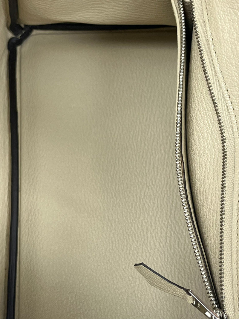 Hermes Birkin 25 Touch 3 Ostrich Calfskin Parchemin Palladium Hardware Handbag