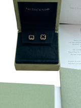 Van Cleef & Arpels Sweet Alhambra Onyx Earstuds Large Model 18K Yellow Gold