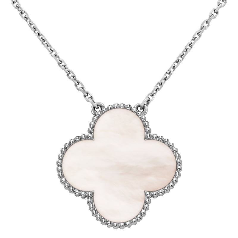 Van Cleef & Arpels Magic Alhambra Mother Of Pearl Small Pendant 18K White Gold