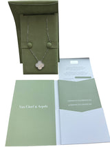 Van Cleef & Arpels Magic Alhambra Mother Of Pearl Small Pendant 18K White Gold