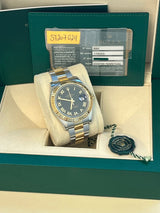 Rolex Datejust II 41mm 18K Gold Steel Two-Tone Black Roman Dial Men Watch 116333