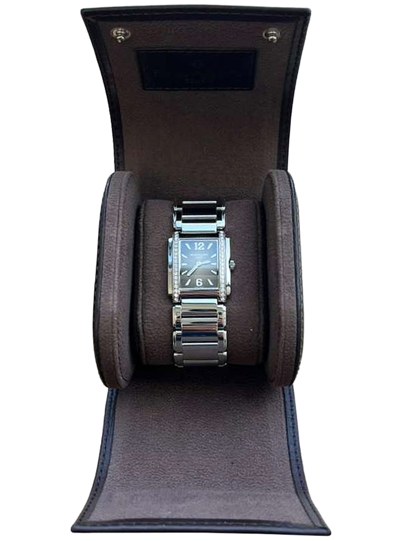 Patek Philippe Twenty~4 Gray Sunburst Dial Steel Diamond Ladies Watch 4910/1200A